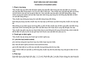 Tiêu chuẩn quốc gia TCVN 6612:2007 (IEC 60228:2004) về ruột dẫn của cáp cách điện