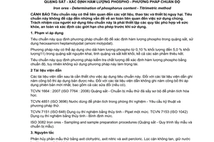 Tiêu chuẩn quốc gia TCVN 7803:2007 (ISO 2599 : 2003) về Quặng sắt – Xác định hàm lượng phospho – Phương pháp chuẩn độ
