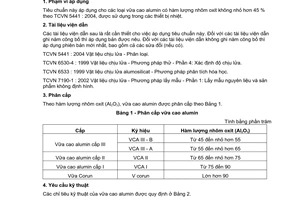 Tiêu chuẩn quốc gia TCVN 7708:2007 về Vật liệu chịu lửa - Vữa cao alumin