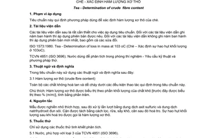 Tiêu chuẩn Việt Nam TCVN 5714:2007 (lSO 15598:1999) về chè - xác định hàm lượng xơ thô