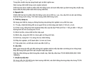 Tiêu chuẩn Việt Nam TCVN 5610:2007 (lSO 9768:1994) về chè - xác định hàm lượng chất chiết trong nước