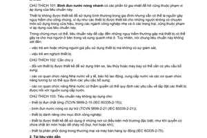 Tiêu chuẩn Việt Nam TCVN 5699-2-35:2007 (IEC 60335-2-35 : 2005) về thiết bị điện gia dụng và thiết bị điện tương tự - an toàn - phần 2-35: yêu cầu cụ thể đối với bình đun nước nóng nhanh