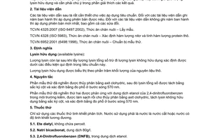 Tiêu chuẩn Việt Nam TCVN 5281:2007 (ISO 5510:1984) về thức ăn chăn nuôi - xác định hàm lượng lysin hữu dụng