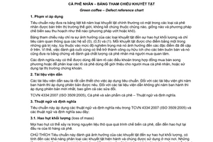 Tiêu chuẩn Việt Nam TCVN 7032:2007 (ISO 10470 : 2004) về cà phê nhân - Bảng tham chiếu khuyết tật