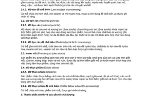 Tiêu chuẩn Việt Nam TCVN 6044:2007 về mỡ động vật