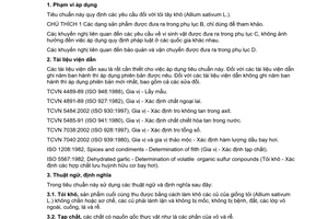 Tiêu chuẩn Việt Nam TCVN 7809:2007 (ISO 5560:1997) về tỏi tây khô - Các yêu cầu