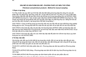 Tiêu chuẩn quốc gia TCVN 6777:2007 (ASTM D 4057 - 06) về dầu mỏ và sản phẩm dầu mỏ - Phương pháp lấy mẫu thủ công