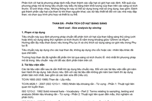 Tiêu chuẩn quốc gia TCVN 251:2007 (ISO 1953 : 1994) về Than đá - Phân tích cỡ hạt bằng sàng