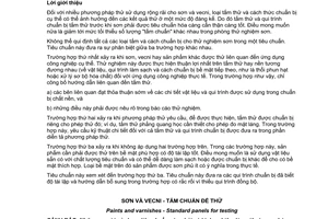 Tiêu chuẩn quốc gia TCVN 5670:2007 (ISO 1514 : 2004) về Sơn và vecni - Tấm chuẩn để thử