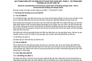 Tiêu chuẩn quốc gia TCVN 6474-2:2007 Quy phạm phân cấp và giám sát kỹ thuật kho chứa nổi - Phần 2: Tải trọng môi trường và cơ sở thiết kế