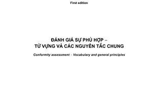 Tiêu chuẩn quốc gia TCVN ISO/IEC 17000:2007 (ISO/IEC 17000 : 2004) về Đánh giá sự phù hợp - Từ vựng và các nguyên tắc chung