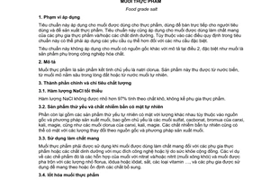 Tiêu chuẩn Việt Nam TCVN 3974:2007 (CODEX STAN 150-1985; REV. 1-1997, AMEND 1-1999, AMEND 2-2001) về muối thực phẩm