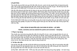 Tiêu chuẩn quốc gia TCVN 2090:2007 (ISO 15528 : 2000) về Sơn, vecni và nguyên liệu cho sơn và vecni - Lấy mẫu