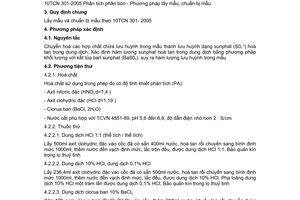 Tiêu chuẩn ngành 10TCN 363:2006 về phân bón - Phương pháp xác định lưu huỳnh tổng số