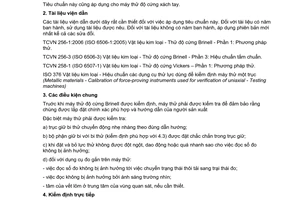 Tiêu chuẩn Việt Nam TCVN 256-2:2006 về Vật liệu kim loại – Thử độ cứng Brinell- Phần 2: Kiểm định và hiệu chuẩn máy thử