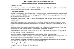 Tiêu chuẩn Việt Nam TCVN 5886:2006 (ISO 783 : 1999) về Vật liệu kim loại – Thử kéo ở nhiệt độ cao do Bộ Khoa học và Công nghệ ban hành