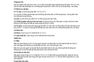 Tiêu chuẩn Việt Nam TCVN 6415-12:2005 (ISO 10545-12:1995) về Gạch gốm ốp lát - Phương pháp thử - Phần 12: Xác định độ bền băng giá do Bộ Khoa học và Công nghệ ban hành