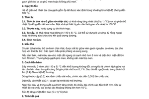 Tiêu chuẩn Việt Nam TCVN 6415-8:2005 (ISO 10545-8:1994) về Gạch gốm ốp lát - Phương pháp thử - Phần 8: Xác định hệ số giãn nở nhiệt dài do Bộ Khoa học và Công nghệ ban hành