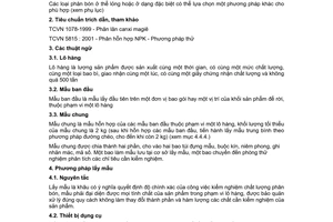 Tiêu chuẩn ngành 10TCN 301:2005 về phân bón - Phương pháp lấy mẫu và chuẩn bị mẫu