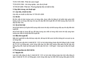 Tiêu chuẩn ngành 10TCN 302:2005 về phân bón - Phương pháp xác định độ ẩm