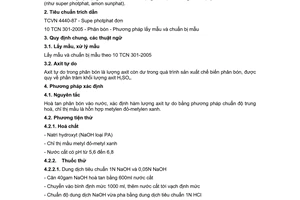 Tiêu chuẩn ngành 10TCN 303:2005 về phân bón - Phương pháp xác định axit tự do