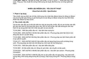 Tiêu chuẩn Việt Nam TCVN 5689:2005 về Nhiên liệu Điêzen (DO) - Yêu cầu Kỹ thuật do Bộ Khoa học và Công nghệ ban hành