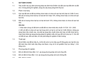 Tiêu chuẩn ngành 14 TCN 139:2005 về đất xây dựng công trình thủy lợi - Phương pháp xác định hệ số thấm của đất trong phòng thí nghiệm