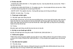 Tiêu chuẩn xây dựng Việt Nam TCXDVN 344:2005 về thử nghiệm chịu lửa - Các bộ phận kết cấu của tòa nhà - Phần 4: Các yêu cầu riêng đối với bộ phận ngăn cách đứng chịu tải