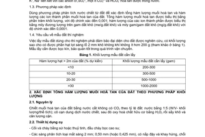 Tiêu chuẩn ngành 14 TCN 149:2005 về đất xây dựng công trình thuỷ lợi - Phương pháp thí nghiệm trong phòng để xác định hàm lượng và thành phần muối hòa tan của đất