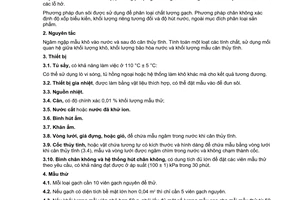 Tiêu chuẩn Việt Nam TCVN 6415-3:2005 (ISO 10545-3:1995) về Gạch gốm ốp lát - Phương pháp thử - Phần 3: Xác định độ hút nước, độ xốp biểu kiến, khối lượng riêng tương đối và khối lượng thể tích do Bộ Khoa học và Công nghệ ban hành