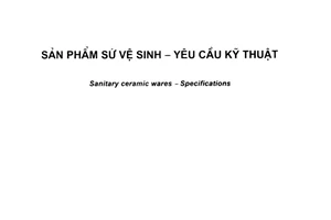 Tiêu chuẩn Việt Nam TCVN 6073:2005 về Sản phẩm sứ vệ sinh - Yêu cầu kỹ thuật do Bộ Khoa học và Công nghệ ban hành