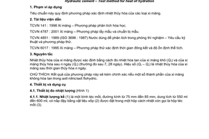 Tiêu chuẩn Việt Nam TCVN 6070:2005 về Xi măng - Phương pháp xác định nhiệt thuỷ hoá do Bộ Khoa học và Công nghệ ban hành