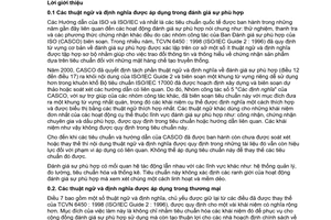 Tiêu chuẩn Việt Nam TCVN ISO/IEC 17000:2005 (ISO/IEC 17000 : 2004) về Đánh giá sự phù hợp - Từ vựng và các nguyên tắc chung do Bộ Khoa học và Công nghệ ban hành