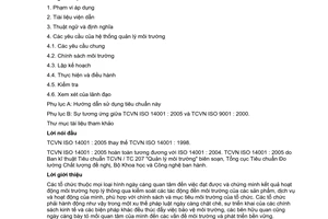 Tiêu chuẩn Việt Nam TCVN ISO 14001:2005 (ISO 14001 : 2004) về hệ thống quản lý môi trường - các yêu cầu và hướng dẫn sử dụng do Bộ Khoa học và Công nghệ ban hành