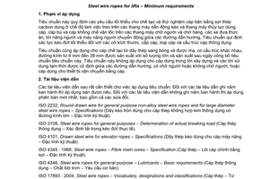 Tiêu chuẩn quốc gia TCVN 7550:2005 (ISO 4344 : 2004) về Cáp thép dùng cho thang máy - Yêu cầu tối thiểu