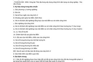 Tiêu chuẩn xây dựng Việt Nam TCXDVN 357:2005 về 
nhà và công trình dạng tháp - quy trình quan trắc độ nghiêng bằng phương pháp trắc địa