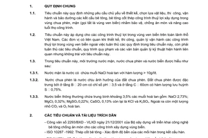 Tiêu chuẩn ngành 14 TCN 142:2004 về kết cấu bê tông, bê tông cốt thép công trình thuỷ lợi vùng ven biển - Các quy định chủ yếu về thiết kế, vật liệu, thi công và vận hành công trình