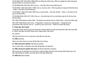 Tiêu chuẩn Việt Nam TCVN 6086:2004 về cao su thiên nhiên và cao su tổng hợp - Lấy mẫu và chuẩn bị lấy mẫu