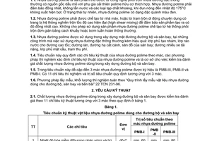 Tiêu chuẩn ngành 22 TCN 319:2004 về tiêu chuẩn vật liệu nhựa đường Polymer do Bộ Giao thông vận tải ban hành