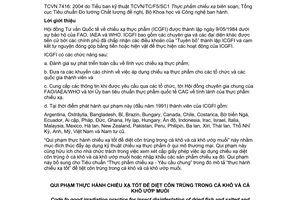 Tiêu chuẩn Việt Nam TCVN 7416:2004 về qui phạm thực hành chiếu xạ tốt để diệt côn trùng trong cá khô và cá khô ướp muối do Bộ Khoa học và Công nghệ ban hành