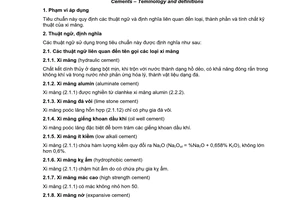 Tiêu chuẩn Việt Nam TCVN 5438:2004 về Xi măng - Thuật ngữ và định nghĩa do Bộ Khoa học và Công nghệ ban hành