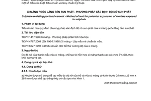 Tiêu chuẩn quốc gia TCVN 6068:2004 về Xi măng poóc lăng bền sunphat - Phương pháp xác định độ nở sunphat