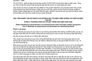 Tiêu chuẩn quốc gia TCVN 7379-2:2004 (CISPR 18-2 : 1986) về Đặc tính nhiễu tần số rađiô của đường dây tải điện trên không và thiết bị điện cao áp - Phần 2: Phương pháp đo và quy trình xác định giới hạn