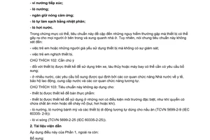 Tiêu chuẩn Việt Nam TCVN 5699-2-6:2004 về Thiết bị điện gia dụng và thiết bị điện tương tự - An toàn - Phần 2-6: Yêu cầu cụ thể đối với dãy bếp, ngăn giữ nóng, lò đặt tĩnh tại và các thiết bị tương tự