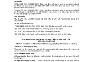 Tiêu chuẩn xây dựng Việt Nam TCXDVN 300: 2003 về cách nhiệt - Điều kiện truyền nhiệt và các đặc tính của vật liệu - Thuật ngữ do Bộ Xây dựng ban hành