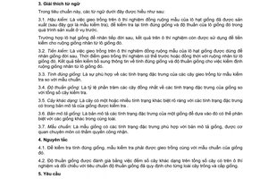 Tiêu chuẩn ngành 10 TCN 404:2003 về phương pháp kiểm tra tính đúng giống và độ thuần giống trên ô thí nghiệm đồng ruộng