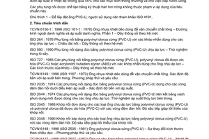 Tiêu chuẩn Việt Nam TCVN 6151:1996 (ISO 4422:1990) về Ống và phụ tùng nối bằng polyvinyl clorua cứng (PVC-U) dùng để cấp nước - Yêu cầu kỹ thuật