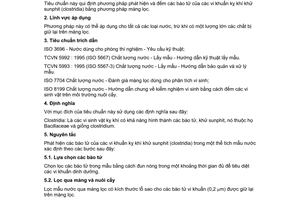 Tiêu chuẩn Việt Nam TCVN 6191-2:1996 (ISO 6461/2:1986 (E)) về chất lượng nước - phát hiện và đếm số bào tử vi khuẩn kỵ khí khử sunphit (Clostridia) - Phần 2: Phương pháp màng lọc