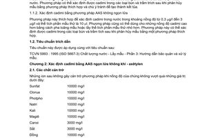 Tiêu chuẩn Việt Nam TCVN 6197:1996 về chất lượng nước - Xác định cadimi bằng trắc phổ hấp thụ nguyên tử