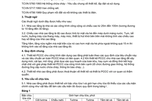 Tiêu chuẩn Việt Nam TCVN 6160:1996 về phòng cháy chữa cháy - nhà cao tầng - yêu cầu thiết kế